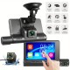 4 In Touch Screen Car Video Recorder Dash Cam Blcak Box IPS 1080P HD Car Mirror Recorder DVR 3 Lens Dash Camera Cars Camcorder