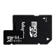 Memory Card 64G With SD Adapter Mini Micro SD Card Class 10 TF Flash Card MicroSDXC Memory Card Memory For Mobie Phone Driving Recorder MP3 MP4 Earphone Speaker I3 App Performance V30 4K Video Recording C10 U3 Micro SD For Phone, Security Camer