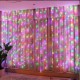 1 Set Of LED Curtain Lights, Garland Fairy String Lights, Holiday Lighting Rainbow Window Lights, Home Decorations