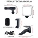 Stabilizers LED Fill Light Desktop Stand, Can Be Handheld Self-timer, 180° Rotational Lightweight Portable Tripod With Phone Holder And Remote Shutter Batteries Not Included, Need To Buy Two AA Batteries