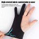 1pc Glove For Drawing Tablet, IPad (Smudge Guard, Two-Finger, Reduces Friction, Elastic Lycra, Good For Right And Left Hand)