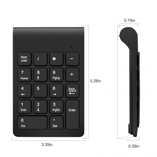 G5 Mini Digital Keyboard Wireless Portable Number Keypad USB Number Pad 18Keys For Office Accounting Teller Laptop