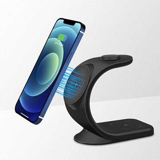 Magnetic Charging Station 3 In 1 Wireless Charging Station Phone Charger Stand For IPhone 12 13 14 Pro Max For  Apple Watch AirPods