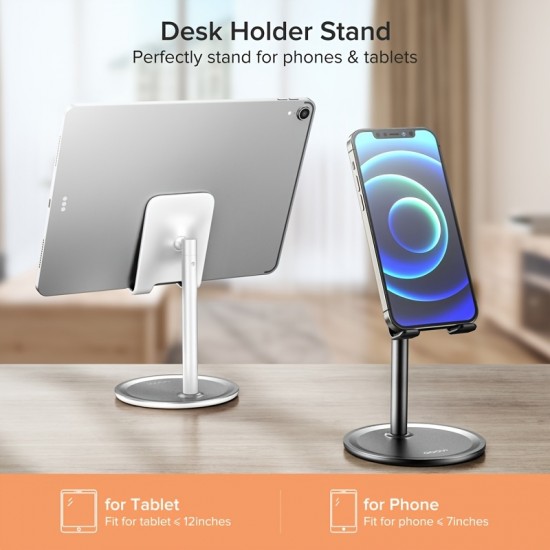 1 Pc Desktop Phone Holder Stand For Mobile Smartphone Support Tablet Desk Stand Cell Phone Universal Mount Plastic Base Metal Base For IPhone 12 Pro Max Mini