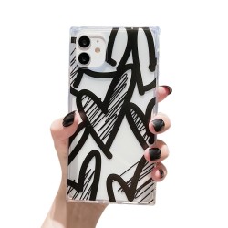 1pc Artistic Abstract Heart Pattern Phone Protective Case For IPhone14