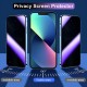 2pcs Purple Privacy Screen Protector Gradient Colorful Mirror Tempered Glass Anti Blue Light Film For,iPhone14