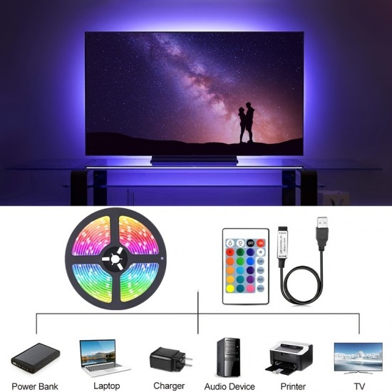 Led Strip Lights, Smart Led Light Strips 5050 RGB Color Changing Rope Lights,IR Remote/ Control Led Lights For Bedroom,Home Decoration,Party,Festival.