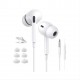 New White Earphones, Wired Earphones, In-Ear Headphones With Microphone, Sweatproof, Noise Isolating, High Definition, For Samsung, Xiaomi, Huawei, MP3 Etc.