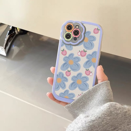 Oil Painting Flowers Silicone Shockproof Phone Case, For Iphone 14