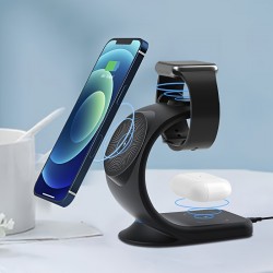 Magnetic Charging Station 3 In 1 Wireless Charging Station Phone Charger Stand For IPhone 12 13 14 Pro Max For  Apple Watch AirPods