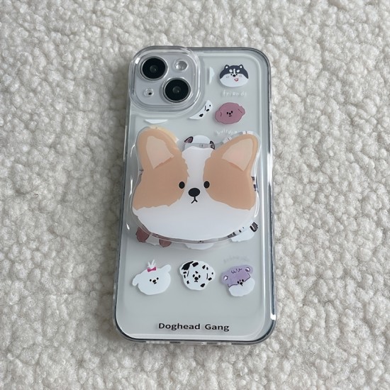 Cute Cartoon Puppy Phone Case With Grip For ,iPhone14