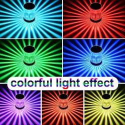 Cool Line Crystal Table Lamp 3 Color /RGB16 Color Touch Remote USB Charging Atmosphere Light Spanish Style LED Small Night Light Bedroom Atmosphere Bedside Bar PParty Christmas Holiday Couples Gift Electronic Sports Lamp