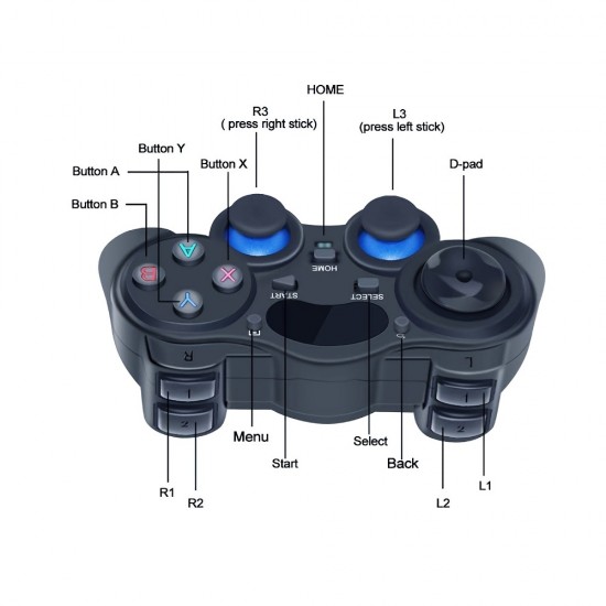 USB Wireless Gaming Controller Gamepad For PC/Laptop Computer(Windows XP/7/8/10) & PS3 & Android & Steam