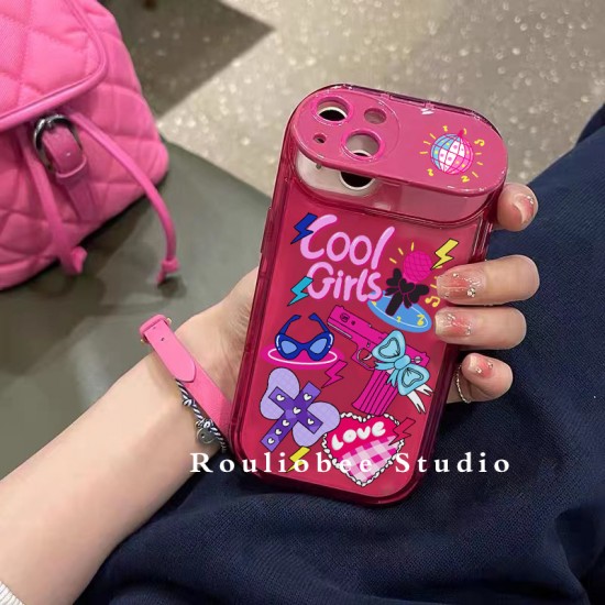 Pink Cool Girl Shock Absorbent Protective Case For IPhone 14