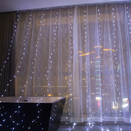 1 Set Of LED Curtain Lights, Garland Fairy String Lights, Holiday Lighting Rainbow Window Lights, Home Decorations