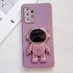 Purple TPU Shatterproof Phone Case with Foldable Phone Bracket For Samgsung Galaxy S10+