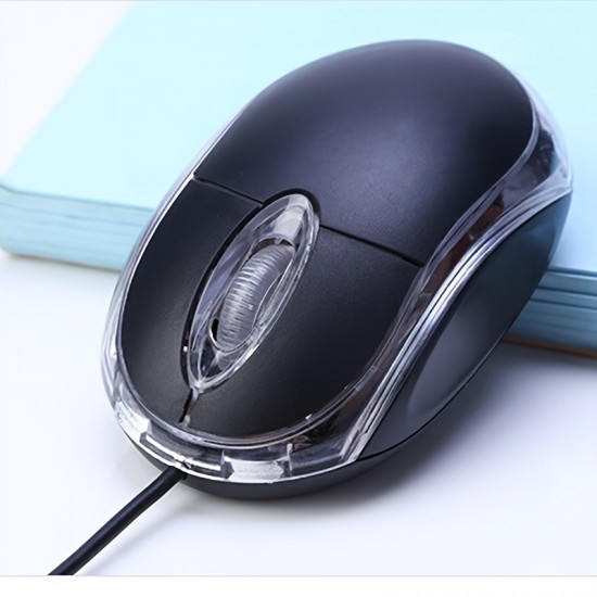 Wired USB Optical Mouse PC Laptop Scroll Wheel Mouse With LED Light