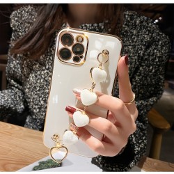 Plating Phone  Case With  Heart Metal Bracelet For,iPhone14