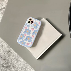 Oil Painting Flowers Silicone Shockproof Phone Case, For Iphone 14