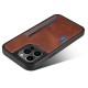 1pcs Brown Leather Anti-Slip Anti-Fingerprint Card Phone Case