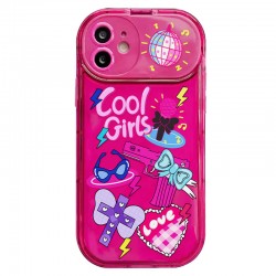 Pink Cool Girl Shock Absorbent Protective Case For IPhone 14