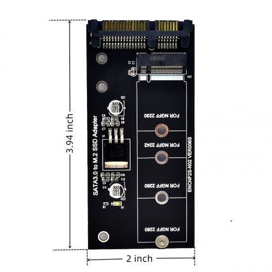 SATA3.0 To NGFF M.2 B-Key SSD Adapter M.2 SATA3 Converter Expansion Card For 2230-2280 SSD Add On Card