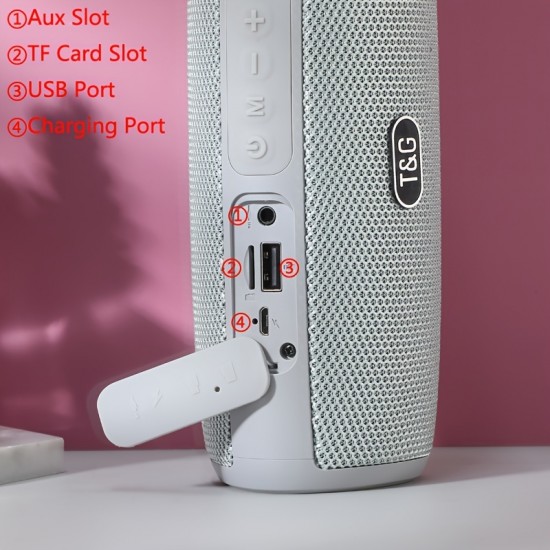 TG-344 New Portable Wireless Speaker, Stereo Ultra Bass Speaker Outdoor Waterproof Speaker With FM Radio TF Card