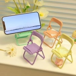 Desktop Cell Phone Holder Cartoon Folding Chair Shape Stand