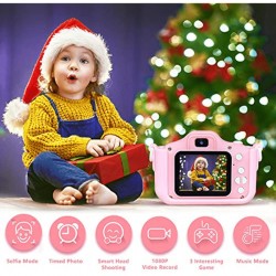 Kids Camera For Girls, Digital Camera For Kids Toys Children Selfie Photo Video Camera With 32GB SD Card, Gifts For Girls And Boys Age 3 4 5 6 7 8 9Years Old