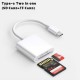 USB C To SD Card Reader Adapter, Dual Slot Type C To Micro SD TF Card Reader Adapter, 2 In 1 USB C To USB Camera Memory Card Reader Adapter For MacBook Pro/Air, New IPad Pro And More UBC C Devices