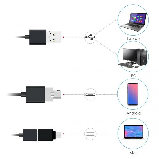 5.5mm Three-in-one HD Endoscope Pipe Sewer Camera Car Engine Cylinder Detection Endoscope